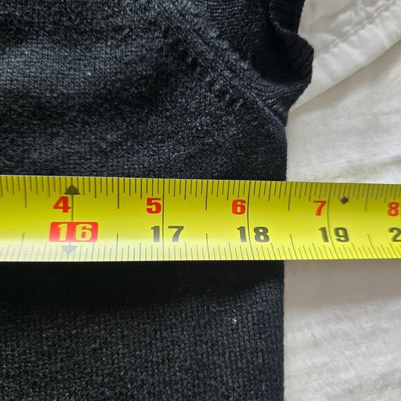 Eileen Fisher Silk Cashmere Open Front Long Cardigan Vest Black Size S Lagenlook - Picture 8 of 9